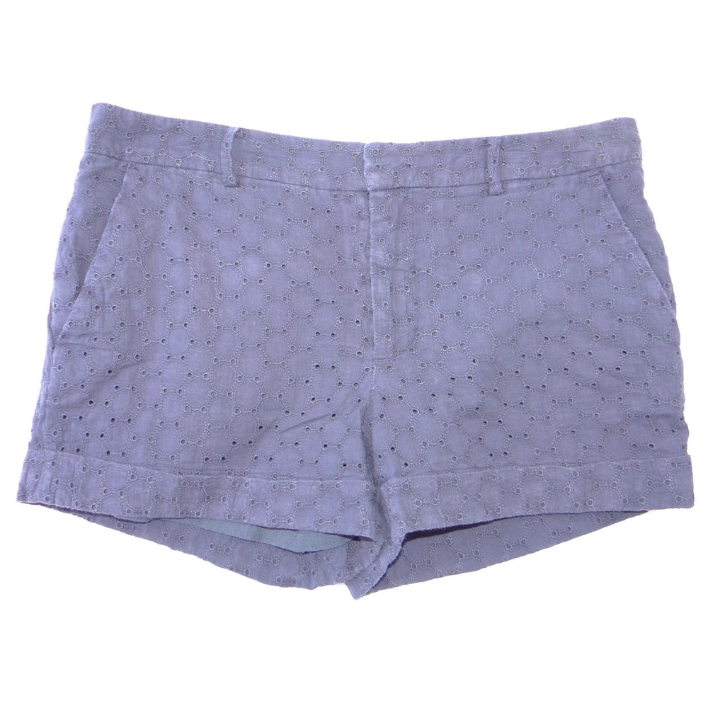 DKNY Womens‎ Navy Blue Eyelet Embroidered Chino Shorts Size 10